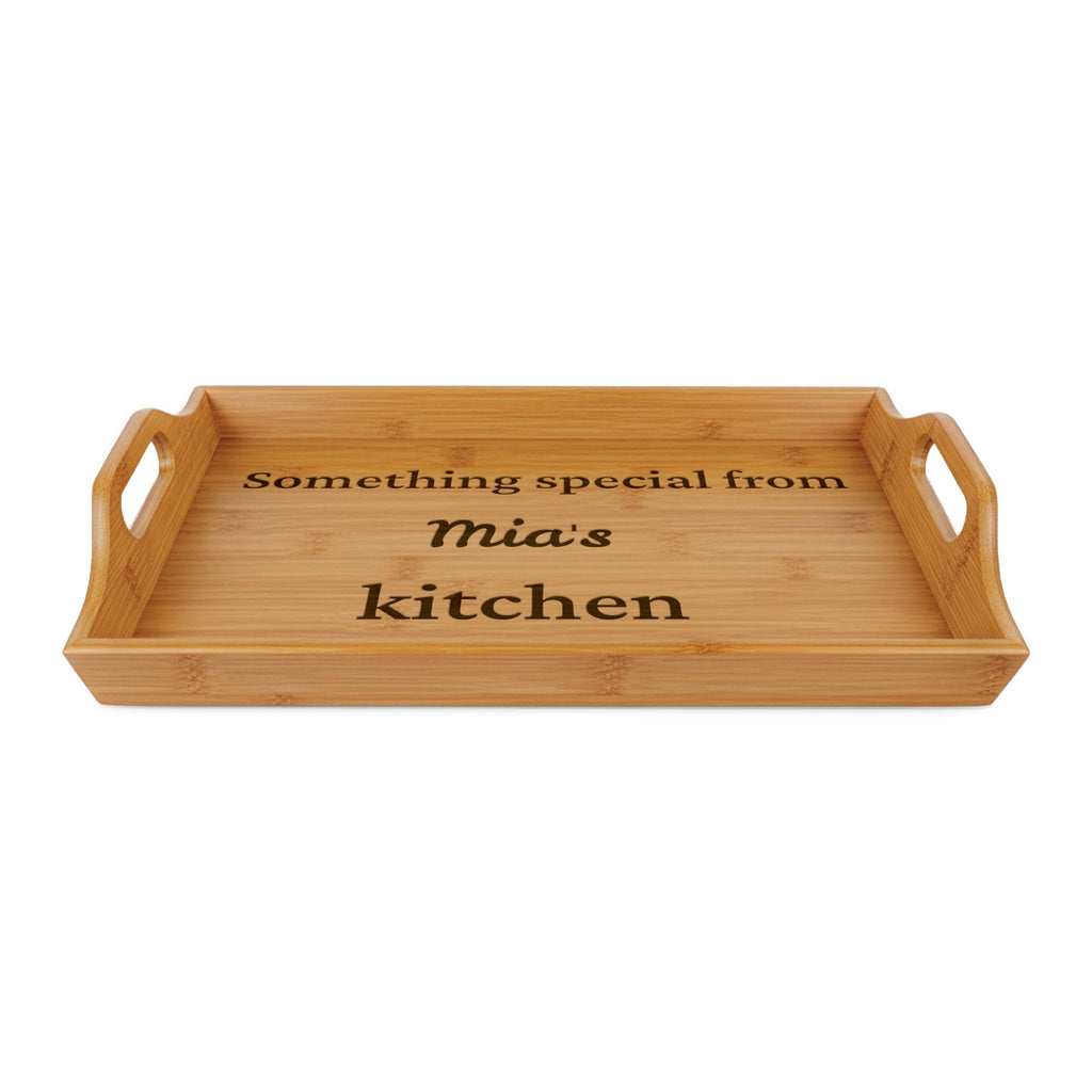 Personalizable Bamboo Serving Tray