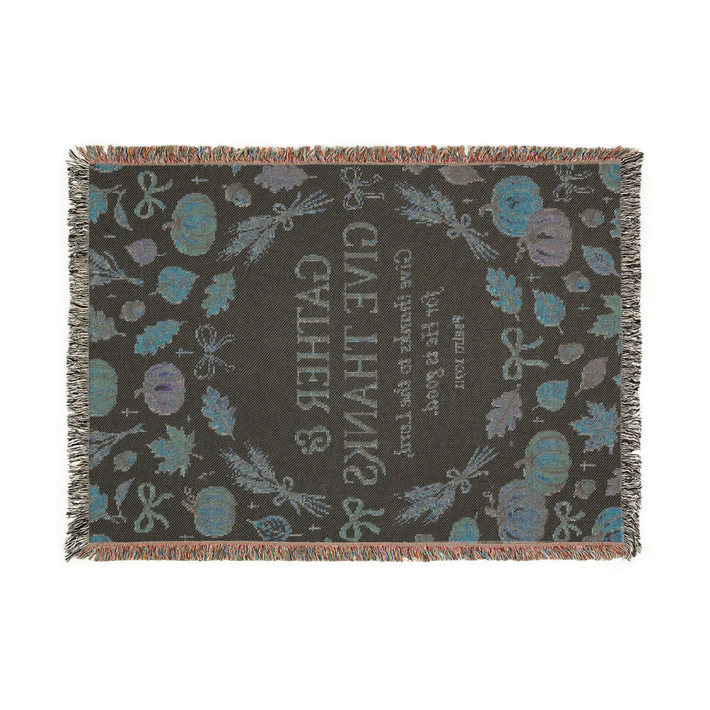 Gather and Give Thanks Woven Blanket