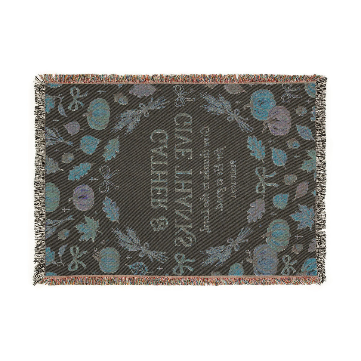 Gather and Give Thanks Woven Blanket