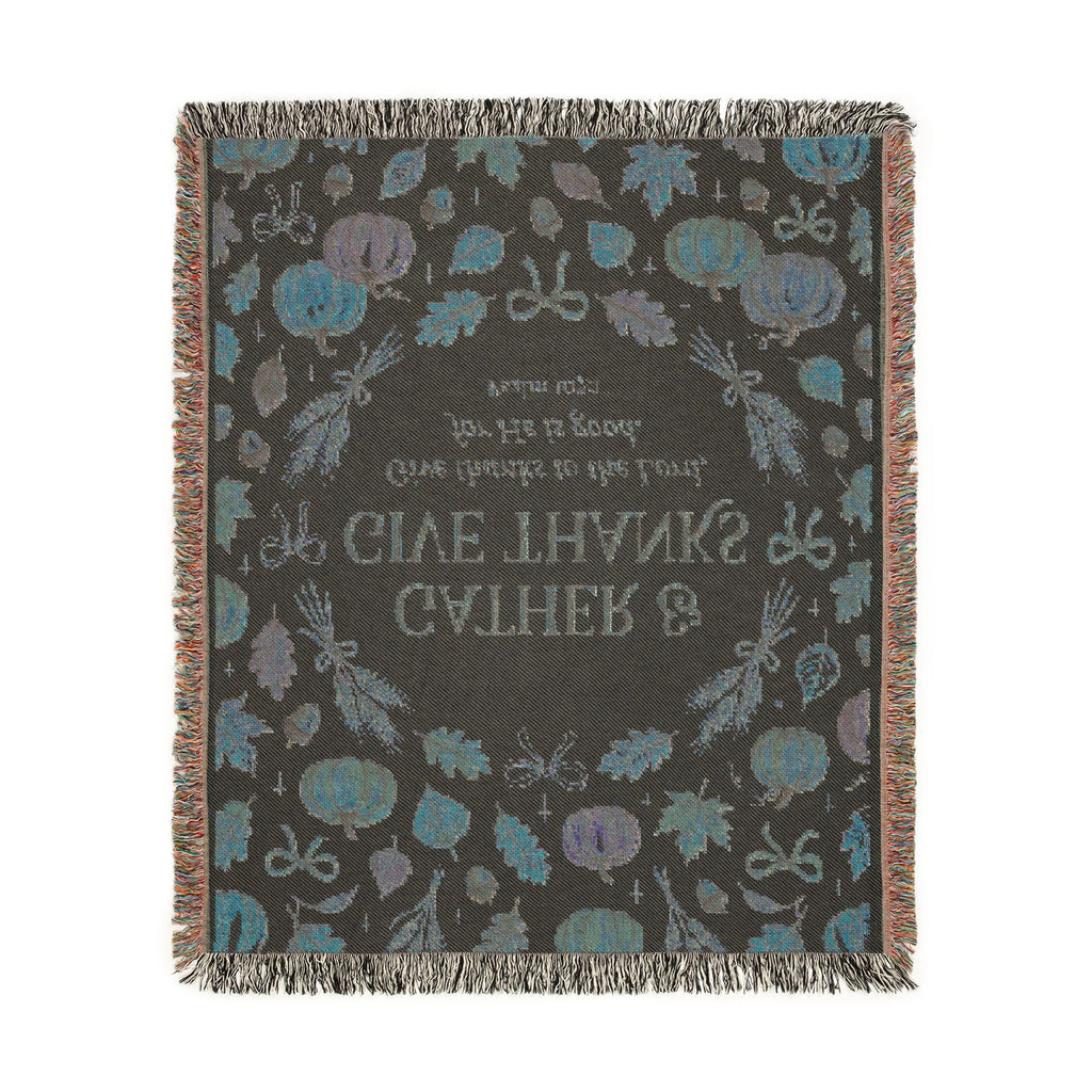 Gather and Give Thanks Woven Blanket
