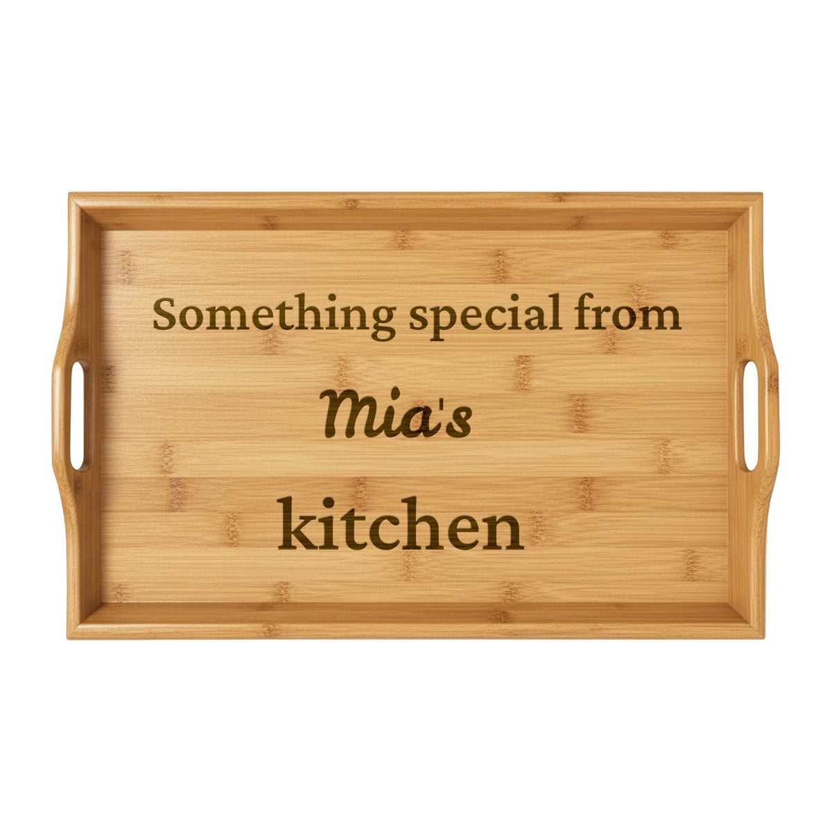 Personalizable Bamboo Serving Tray