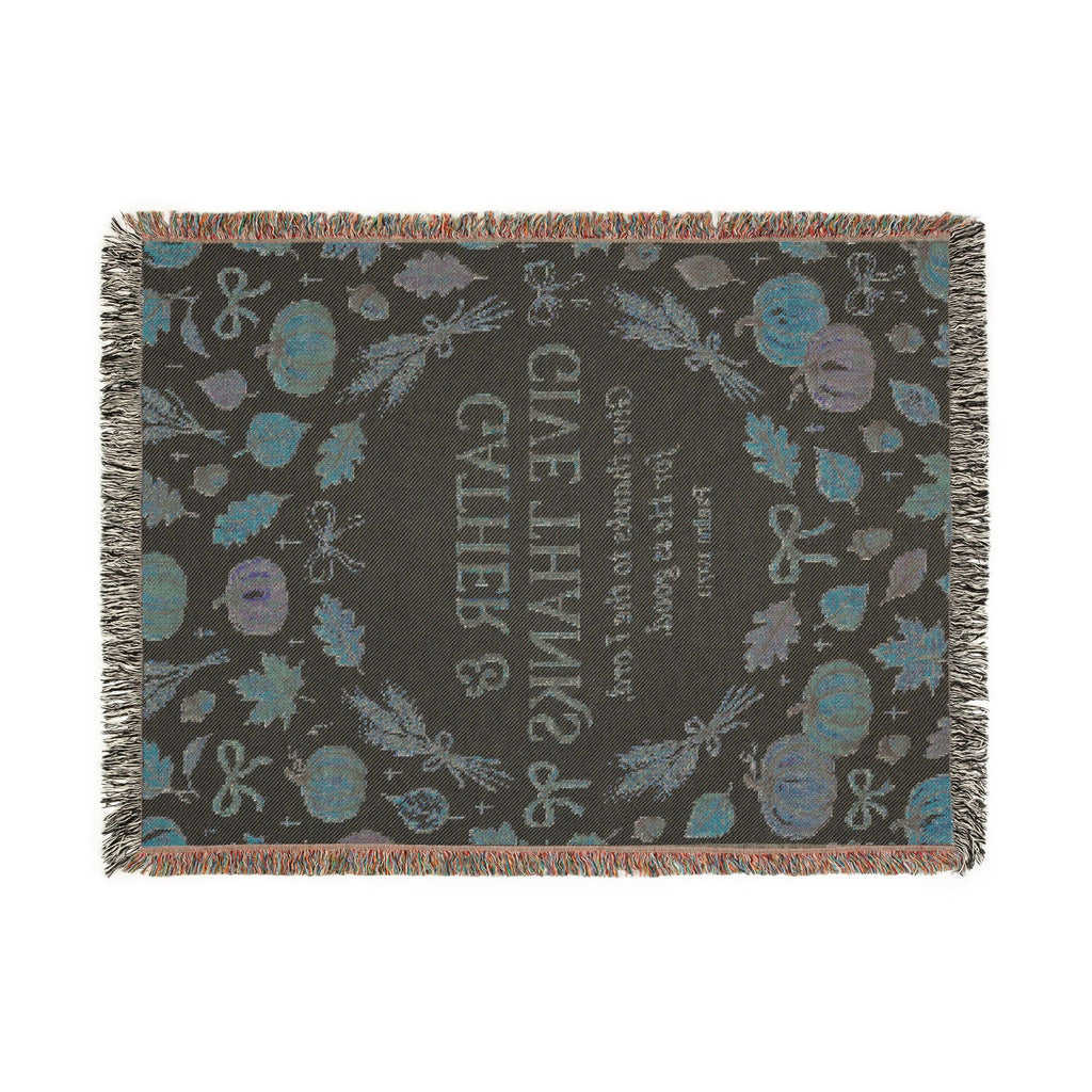 Gather and Give Thanks Woven Blanket