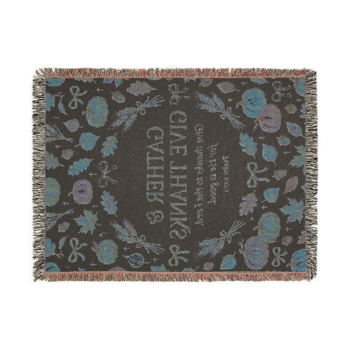 Gather and Give Thanks Woven Blanket