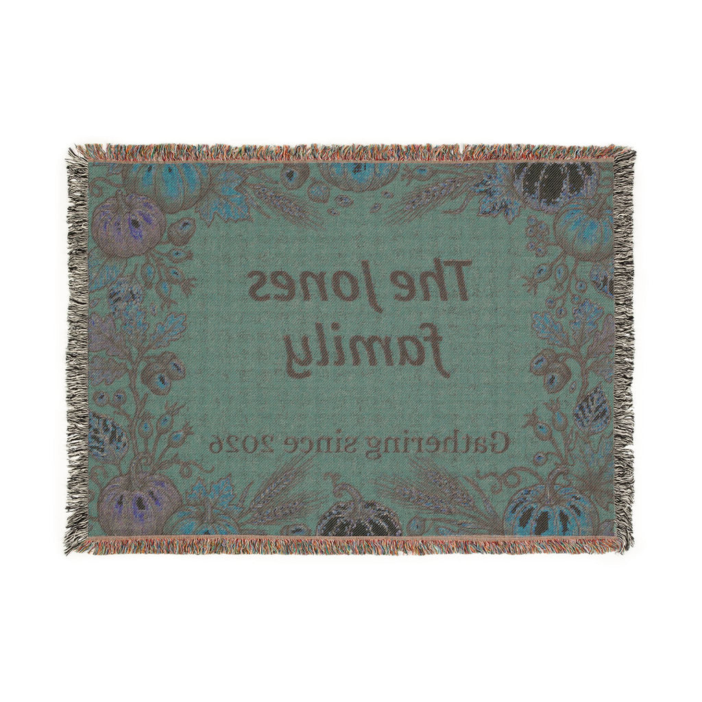 Personalizable Family Name Woven Blanket