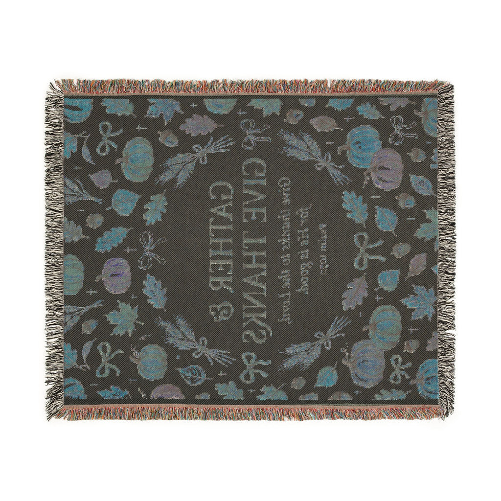 Gather and Give Thanks Woven Blanket
